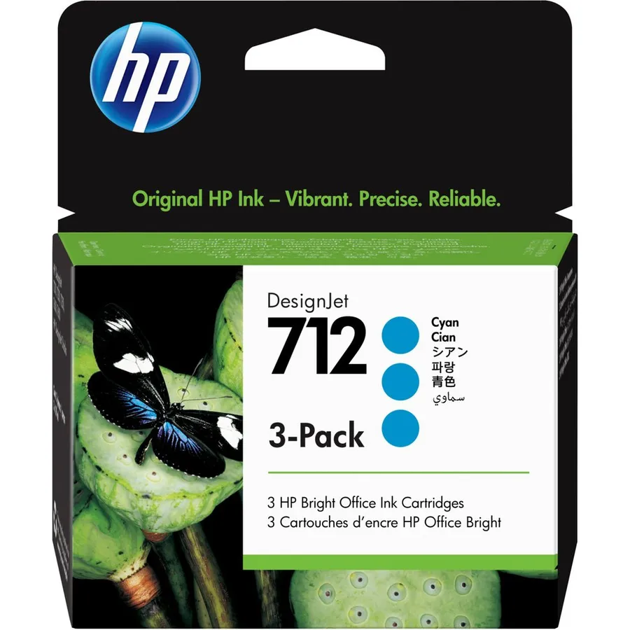 Mürəkkəb kartric HP 712 3-lü dəst 29 ml Cyan DesignJet (3ED77A)