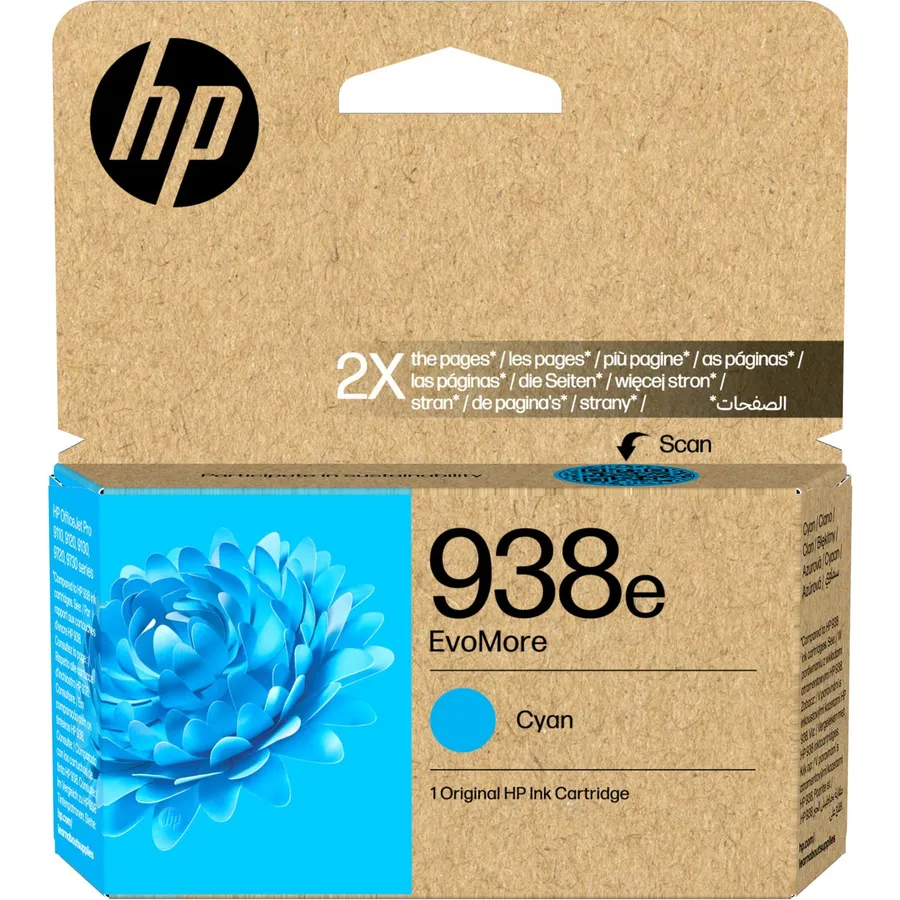 Mürəkkəb kartric HP 938e EvoMore Cyan (4S6X9PE)