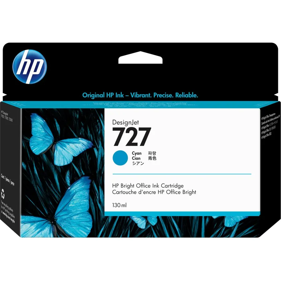 Mürəkkəb kartric HP 727 130 ml Cyan DesignJet (B3P19A)