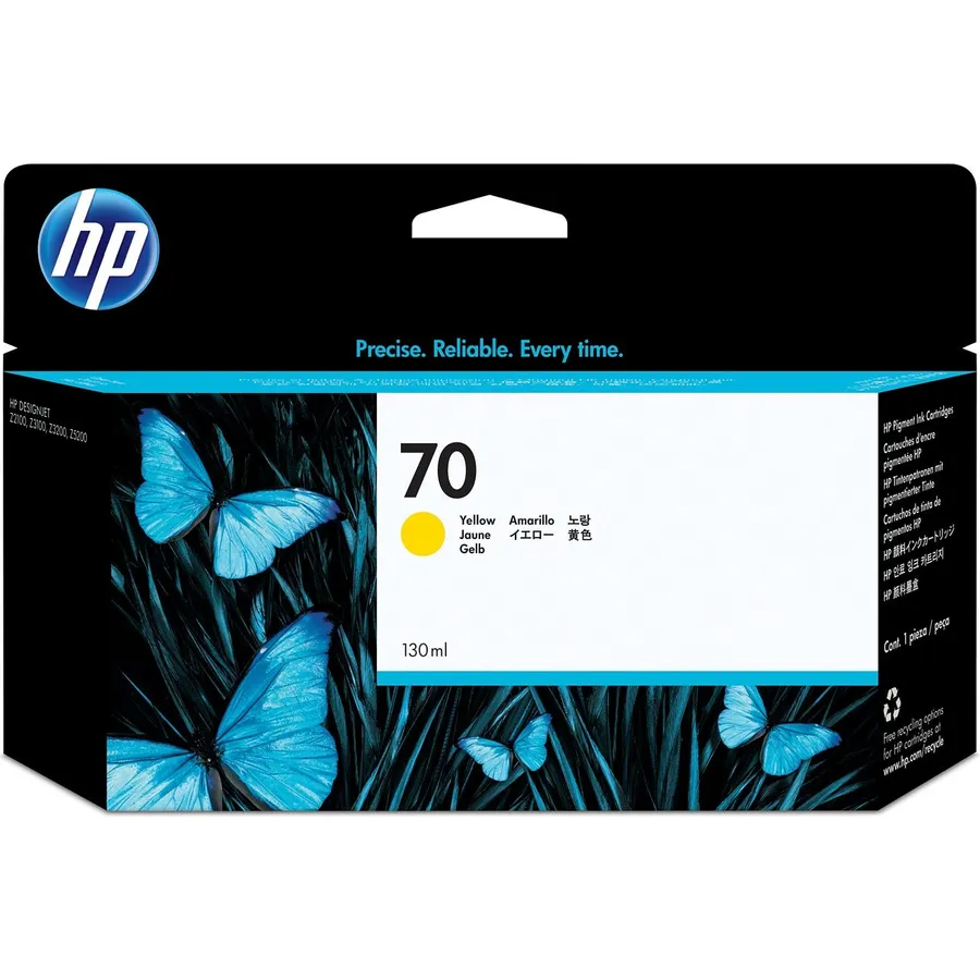 Mürəkkəb kartric HP 70 130 ml Yellow DesignJet (C9454A)