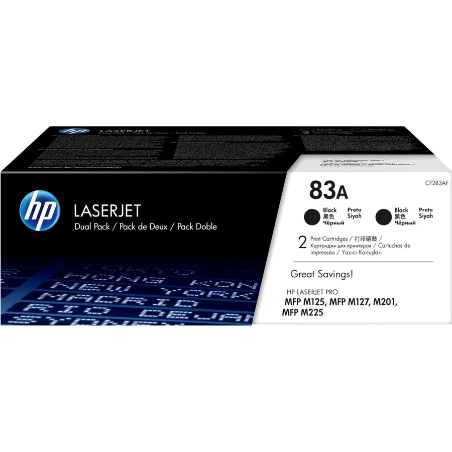 Toner kartric HP 83A 2-lü dəst Black LaserJet (CF283AD)