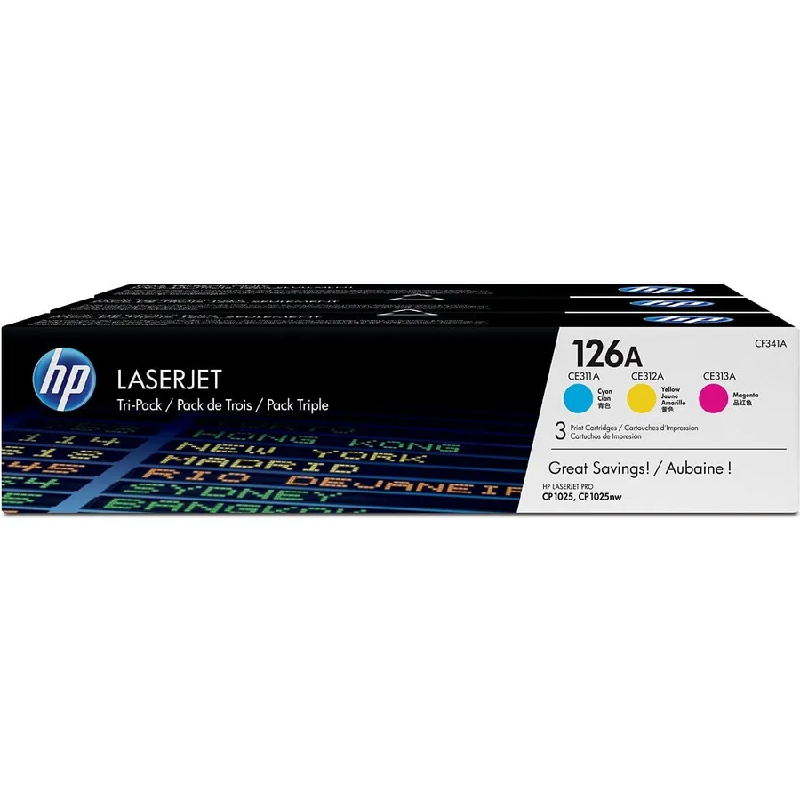 Toner kartric HP 126A 3-lü dəst Cyan/Magenta/Yellow LaserJet (CF341A)