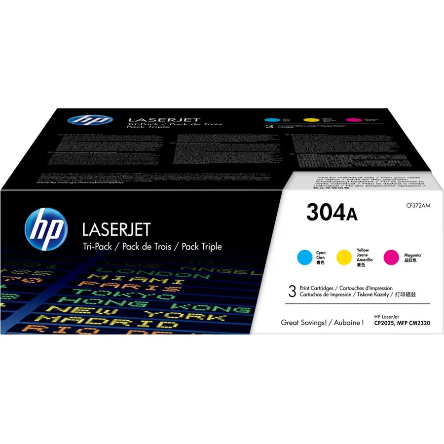 Toner kartric HP 304A 3-lü dəst Cyan/Magenta/Yellow LaserJet (CF372AM)