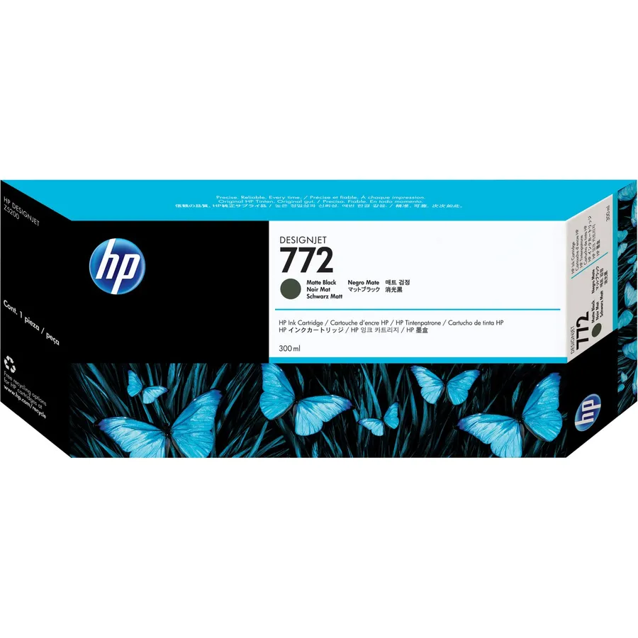 Mürəkkəb kartric HP 772 300 ml Matte Black DesignJet (CN635A)
