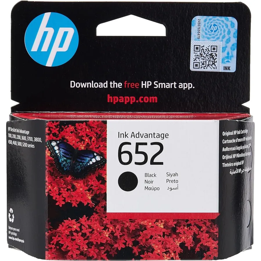 Mürəkkəb kartric HP 652 Black Advantage (F6V25AE)