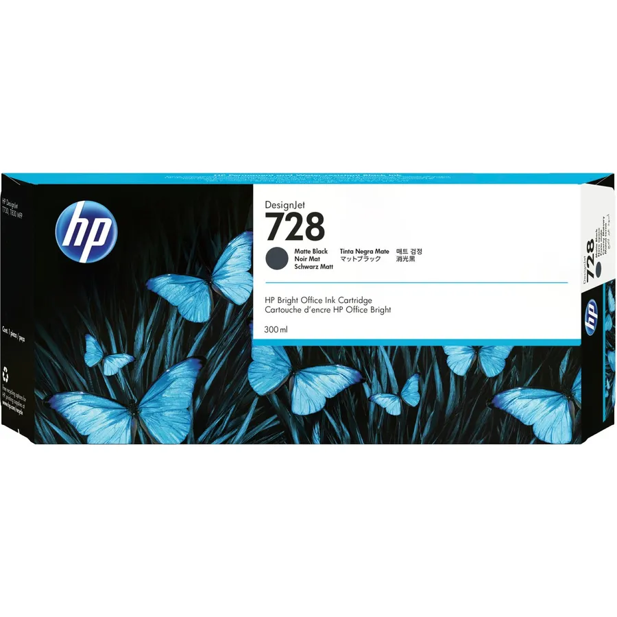 Mürəkkəb kartric HP 728 300 ml Matte Black DesignJet (F9J68A)