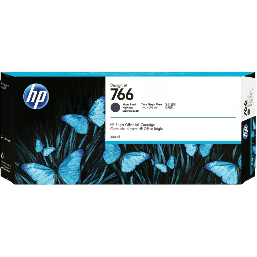 Mürəkkəb kartric HP 766 300 ml Matte Black DesignJet (P2V92A)